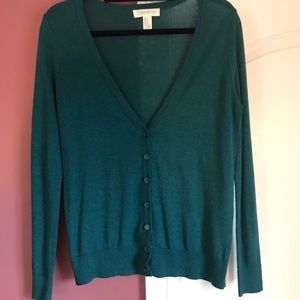 Long Sleeves Button up Teal Cardigan